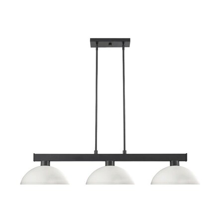 Z-Lite Cobalt 3 Light Billiard Light, Matte Black & Matte Opal 152MB-DMO14